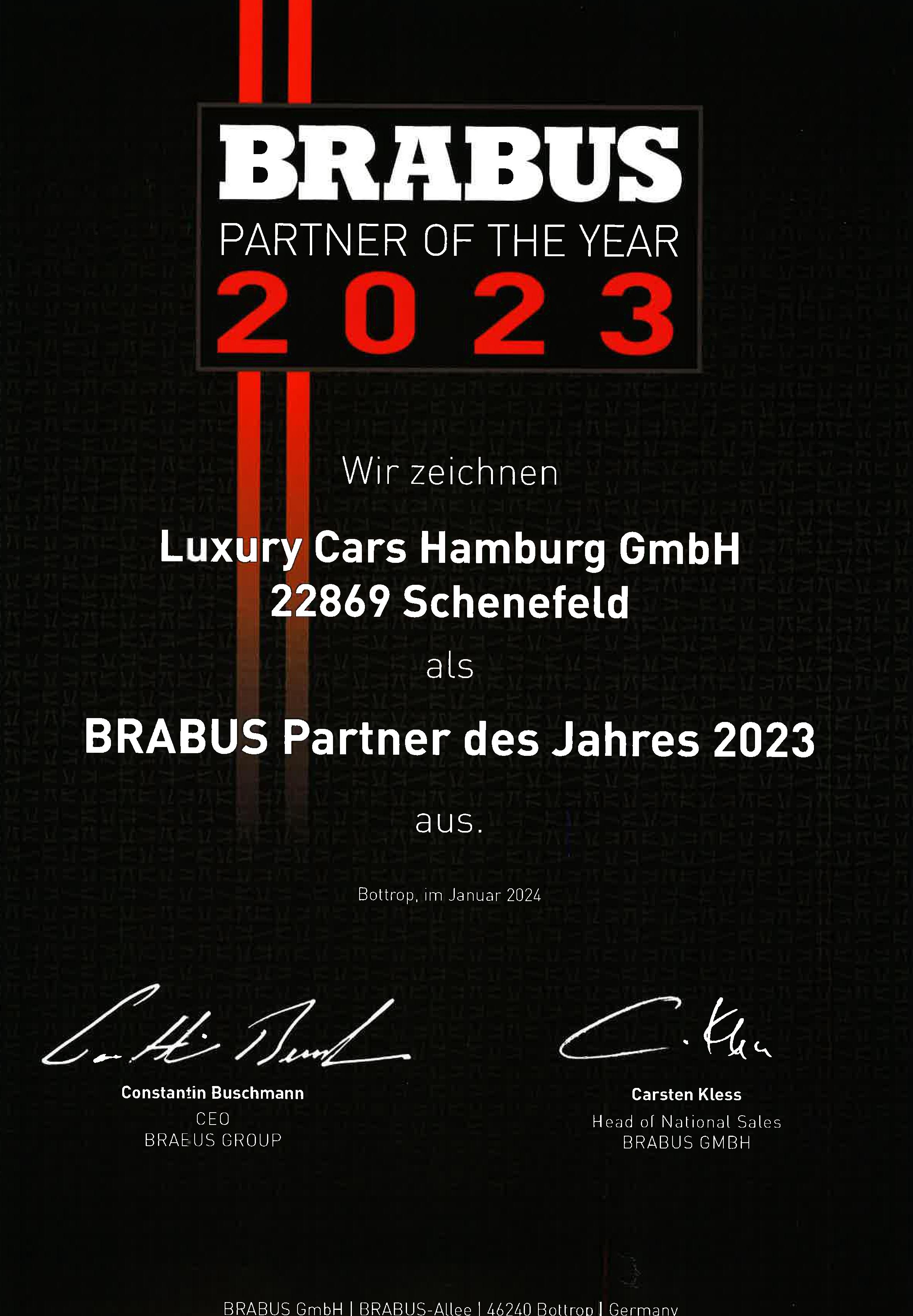 BRABUS partner of the year 2023